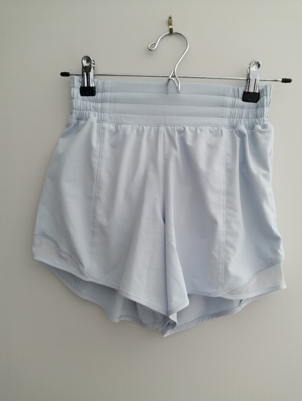 2025 Lululemon Hotty Hot Lined Shorts 4 Inch Serene Blue Reflective Size 2